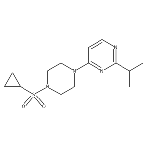 4-[4-(Cyclopropanesulfonyl)piperazin-1-yl]-2-(propan-2-yl)pyrimidine Structure