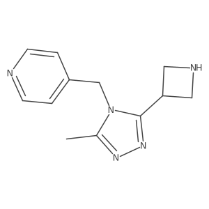 4-{[3-(azetidin-3-yl)-5-methyl-4H-1,2,4-triazol-4-yl]methyl}pyridine结构式