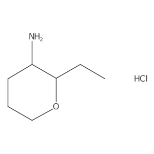 2-Ethyloxan-3-amine hydrochloride结构式