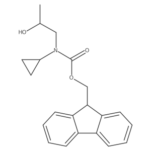 (9H-fluoren-9-yl)methyl N-cyclopropyl-N-[(2S)-2-hydroxypropyl]carbamate结构式