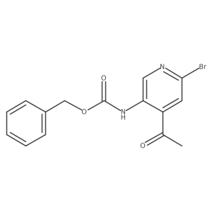 benzyl N-(4-acetyl-6-bromopyridin-3-yl)carbamate结构式