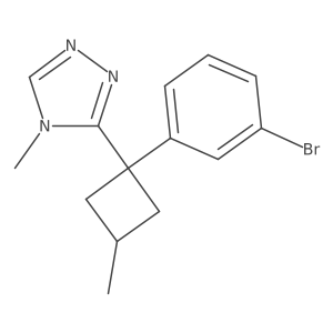 3-[1-(3-Bromophenyl)-3-methylcyclobutyl]-4-methyl-4H-1,2,4-triazole结构式