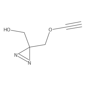 [3-(Ethynoxymethyl)diazirin-3-yl]methanol Structure