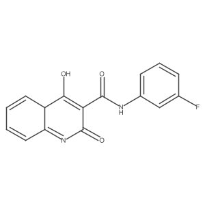 N-(3-fluorophenyl)-4-hydroxy-2-oxo-4aH-quinoline-3-carboxamide结构式