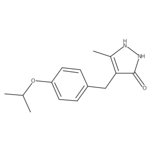 4-(4-Isopropoxybenzyl)-5-methyl-1H-pyrazol-3(2H)-one结构式