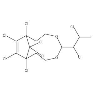 6,7,8,9,10,10-Hexachloro-3-(1,2-dichloropropyl)-1,5,5a,6,9,9a-hexahydro-6,9-methano-2,4-benzodioxepin结构式