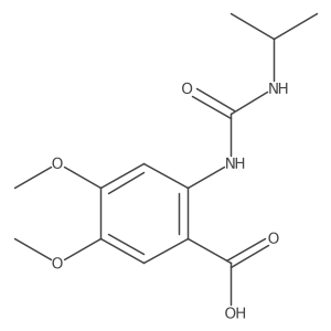 4,5-Dimethoxy-2-{[(propan-2-yl)carbamoyl]amino}benzoic acid Structure