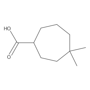 4,4-Dimethylcycloheptane-1-carboxylic acid结构式