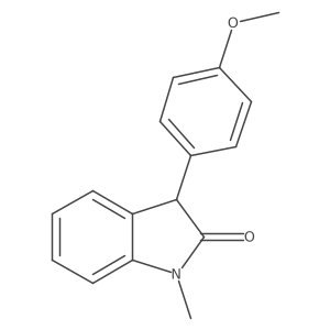 1,3-Dihydro-3-(4-methoxyphenyl)-1-methyl-2H-indol-2-one结构式
