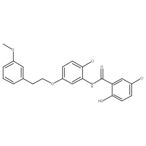 Benzamide,5-chloro-n-[2-chloro-5-[2-(3-methoxyphenyl)ethoxy]phenyl]-2-hydroxy- Structure