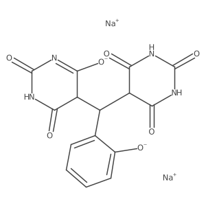 Disodium 5-[(4,6-dihydroxy-2-oxo-2,5-dihydropyrimidin-5-yl)(2-oxidophenyl)methyl]-6-hydroxy-2-oxo-2,5-dihydropyrimidin-4-olate Structure