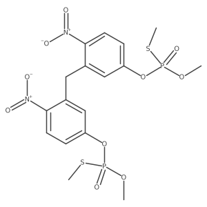 Phosphorothioic acid, O,O'-(methylenebis(4-nitro-3,1-phenylene)) O,O',S,S'-tetramethyl ester Structure