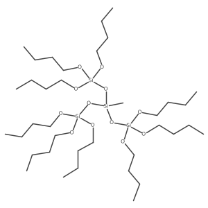 1,1,1,5,5,5-Hexabutoxy-3-methyl-3-[(tributoxysilyl)oxy]-trisiloxane结构式