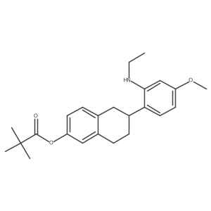 6-(2-(Ethylamino)-4-methoxyphenyl)-5,6,7,8-tetrahydronaphthalen-2-yl pivalate Structure