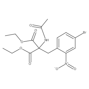 Diethyl acetamido(4-bromo-2-nitrobenzyl)malonate结构式