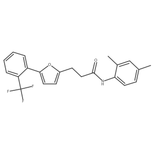 N-(2,4-Dimethylphenyl)-3-(5-(2-(trifluoromethyl)phenyl)furan-2-yl)propanamide Structure