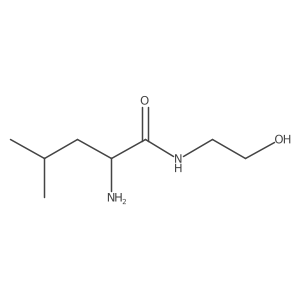 2-amino-N-(2-hydroxyethyl)-4-methylpentanamide结构式