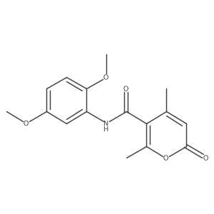N-(2,5-dimethoxyphenyl)-4,6-dimethyl-2-oxo-2H-pyran-5-carboxamide结构式
