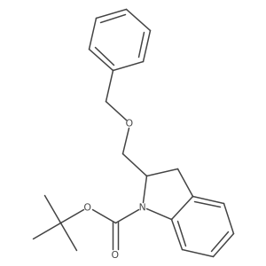 2-Benzyloxymethyl-2,3-dihydro-indole-1-carboxylic acid tert-butyl ester结构式