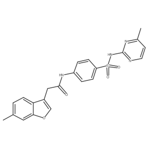 2-(6-methyl-1-benzofuran-3-yl)-N-{4-[(4-methylpyrimidin-2-yl)sulfamoyl]phenyl}acetamide Structure
