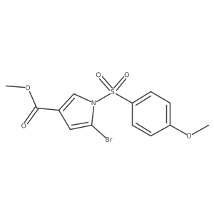 Methyl 5-bromo-1-((4-methoxyphenyl)sulfonyl)-1H-pyrrole-3-carboxylate结构式