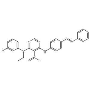 4,6-Pyrimidinediamine, N4-ethyl-N4-(3-methylphenyl)-5-nitro-N6-[4-(2-phenyldiazenyl)phenyl]-结构式