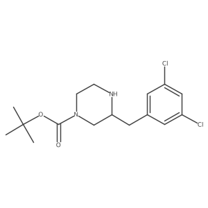 3-(3,5-Dichloro-benzyl)-piperazine-1-carboxylic acid tert-butyl ester Structure