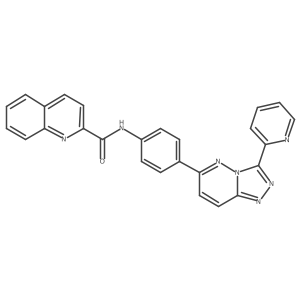 N-(4-(3-(pyridin-2-yl)-[1,2,4]triazolo[4,3-b]pyridazin-6-yl)phenyl)quinoline-2-carboxamide结构式