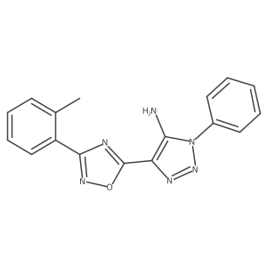 4-[3-(2-methylphenyl)-1,2,4-oxadiazol-5-yl]-1-phenyl-1H-1,2,3-triazol-5-amine结构式