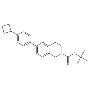 1,1-Dimethylethyl 6-(2-cyclobutylpyrimidin-5-yl)-3,4-dihydroisoquinoline-2(1h)-carboxylate Structure