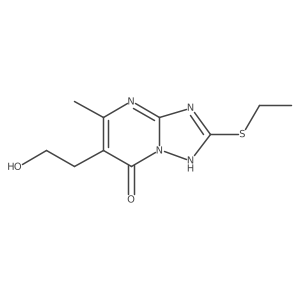 2-(ethylsulfanyl)-6-(2-hydroxyethyl)-5-methyl[1,2,4]triazolo[1,5-a]pyrimidin-7(4H)-one结构式