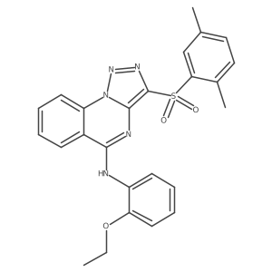 3-[(2,5-dimethylphenyl)sulfonyl]-N-(2-ethoxyphenyl)[1,2,3]triazolo[1,5-a]quinazolin-5-amine结构式