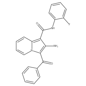 2-amino-3-benzoyl-N-(2-fluorophenyl)indolizine-1-carboxamide结构式