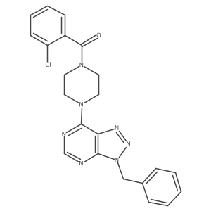 (4-(3-benzyl-3H-[1,2,3]triazolo[4,5-d]pyrimidin-7-yl)piperazin-1-yl)(2-chlorophenyl)methanone结构式