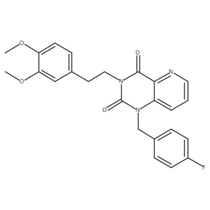 3-(3,4-dimethoxyphenethyl)-1-(4-fluorobenzyl)pyrido[3,2-d]pyrimidine-2,4(1H,3H)-dione结构式