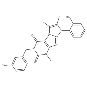 8-(2-aminophenyl)-3-(3-chlorobenzyl)-1,6,7-trimethyl-1H-imidazo[2,1-f]purine-2,4(3H,8H)-dione Structure