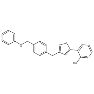 3-(3-(4-Phenylaminomethyl-benzyl)-isoxazol-5-yl)-pyridin-2-ylamine Structure