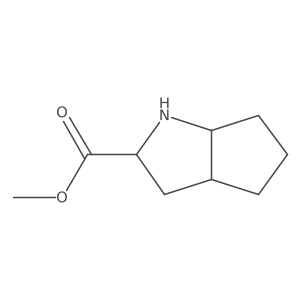 methyl (2S,3aS,6aS)-octahydrocyclopenta[b]pyrrole-2-carboxylate结构式