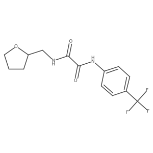 N1-((tetrahydrofuran-2-yl)methyl)-N2-(4-(trifluoromethyl)phenyl)oxalamide结构式