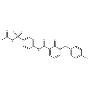 N-{4-[(acetylamino)sulfonyl]phenyl}-1-(4-chlorobenzyl)-2-oxo-1,2-dihydropyridine-3-carboxamide结构式