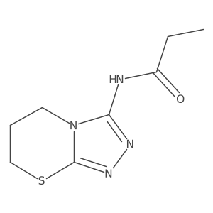 N-{5H,6H,7H-[1,2,4]triazolo[3,4-b][1,3]thiazin-3-yl}propanamide结构式