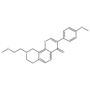 9-(2-methoxyethyl)-3-(4-methoxyphenyl)-9,10-dihydrochromeno[8,7-e][1,3]oxazin-4(8H)-one Structure