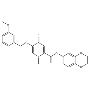 N-(2,3-dihydrobenzo[b][1,4]dioxin-6-yl)-5-((3-methoxybenzyl)oxy)-1-methyl-4-oxo-1,4-dihydropyridine-2-carboxamide Structure