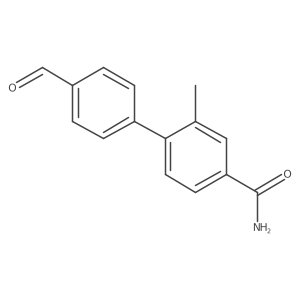 4'-Formyl-2-methyl-[1,1'-biphenyl]-4-carboxamide Structure