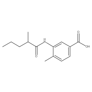 4-Methyl-3-[(2-methylpentanoyl)amino]benzoic acid结构式