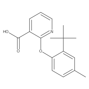 2-[2-(1,1-Dimethylethyl)-4-methylphenoxy]-3-pyridinecarboxylic acid结构式