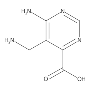 6-Amino-5-(aminomethyl)-4-pyrimidinecarboxylic acid Structure