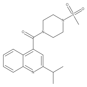 [4-(Methylsulfonyl)piperazin-1-yl][2-(propan-2-yl)quinolin-4-yl]methanone Structure