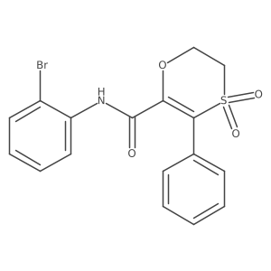 N-(2-bromophenyl)-3-phenyl-5,6-dihydro-1,4-oxathiine-2-carboxamide 4,4-dioxide结构式