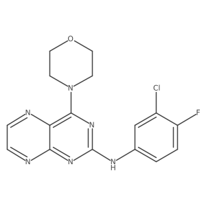 Fc1ccc(Nc2nc(N3CCOCC3)c3nccnc3n2)cc1Cl结构式